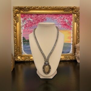 Estate Silver and Gold Tone David Yurman Style Necklace